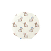 Load image into Gallery viewer, Watercolor Long Haired Wheaton Cream Dachshunds Christmas Elastic Reusable Shower Caps-Accessories-Accessories, Christmas, Dachshund, Dog Mom Gifts-Ivory3-ONE SIZE-1