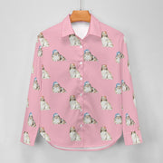 Watercolor Mahogany Shelties Collies Christmas Women's Shirt-Apparel-Apparel, Dog Mom Gifts, Rough Collie, Shetland Sheepdog, Shirt, Whippet-9
