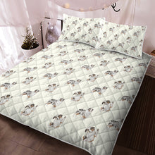 Load image into Gallery viewer, Watercolor Memories Australian Shepherds Quilted Bedding Set-Bedding-Australian Shepherd, Bedding, Blankets, Home Decor-10