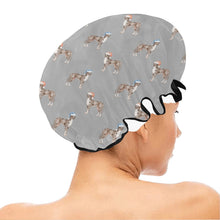 Load image into Gallery viewer, Watercolor Merle Great Dane Christmas Elastic Reusable Shower Caps-Accessories--32