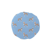 Load image into Gallery viewer, Watercolor Merle Great Dane Christmas Elastic Reusable Shower Caps-Accessories-LightSkyBlue-ONE SIZE-13