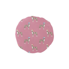 Load image into Gallery viewer, Watercolor Merle Great Dane Christmas Elastic Reusable Shower Caps-Accessories-PaleVioletRed-ONE SIZE-9