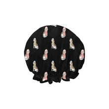 Load image into Gallery viewer, Watercolor Merriment Beagles Christmas Reusable Shower Caps Reusable Shower Caps-Accessories-Accessories, Beagle, Christmas, Dog Mom Gifts-7