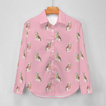 Load image into Gallery viewer, Watercolor Merriment Beagles Christmas Women&#39;s Shirt-Apparel--11