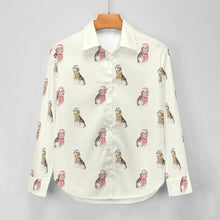 Load image into Gallery viewer, Watercolor Merriment Beagles Christmas Women&#39;s Shirt-Apparel--4