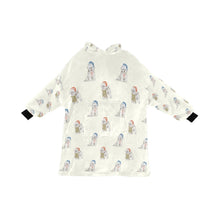 Load image into Gallery viewer, Watercolor Merriment Bichon Frises Christmas Blanket Hoodie-Blanket-Apparel, Bichon Frise, Blanket Hoodie, Blankets, Christmas, Dog Mom Gifts-Ivory9-ONE SIZE-1