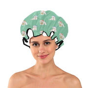 Watercolor Merriment Bichon Frises Christmas Reusable Shower Caps-Accessories-Accessories, Bichon Frise, Christmas, Dog Mom Gifts-4