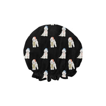 Load image into Gallery viewer, Watercolor Merriment Bichon Frises Christmas Reusable Shower Caps-Accessories-Accessories, Bichon Frise, Christmas, Dog Mom Gifts-7