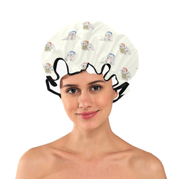 Watercolor Merriment Bichon Frises Christmas Reusable Shower Caps-Accessories-Accessories, Bichon Frise, Christmas, Dog Mom Gifts-2