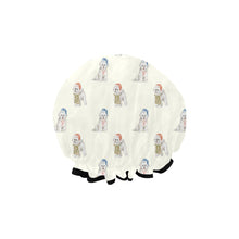 Load image into Gallery viewer, Watercolor Merriment Bichon Frises Christmas Reusable Shower Caps-Accessories-Accessories, Bichon Frise, Christmas, Dog Mom Gifts-9