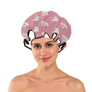 Watercolor Merriment Bichon Frises Christmas Reusable Shower Caps-Accessories-Accessories, Bichon Frise, Christmas, Dog Mom Gifts-3