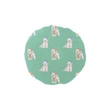 Load image into Gallery viewer, Watercolor Merriment Bichon Frises Christmas Reusable Shower Caps-Accessories-Accessories, Bichon Frise, Christmas, Dog Mom Gifts-Mint Green-ONE SIZE-14