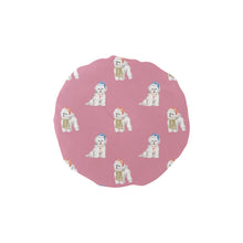 Load image into Gallery viewer, Watercolor Merriment Bichon Frises Christmas Reusable Shower Caps-Accessories-Accessories, Bichon Frise, Christmas, Dog Mom Gifts-Dusty Pink-ONE SIZE-10