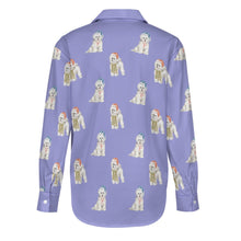 Load image into Gallery viewer, Watercolor Merriment Bichon Frises Christmas Women&#39;s Shirt-Apparel--35