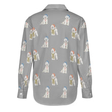 Load image into Gallery viewer, Watercolor Merriment Bichon Frises Christmas Women&#39;s Shirt-Apparel--39