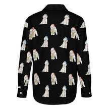 Load image into Gallery viewer, Watercolor Merriment Bichon Frises Christmas Women&#39;s Shirt-Apparel--43