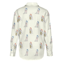 Load image into Gallery viewer, Watercolor Merriment Bichon Frises Christmas Women&#39;s Shirt-Apparel--4