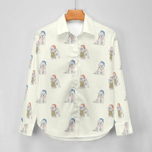 Load image into Gallery viewer, Watercolor Merriment Bichon Frises Christmas Women&#39;s Shirt-Apparel--7