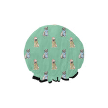 Load image into Gallery viewer, Watercolor Merriment Pugs Christmas Elastic Reusable Shower Caps-Accessories-Accessories, Christmas, Dog Mom Gifts, Pug-14