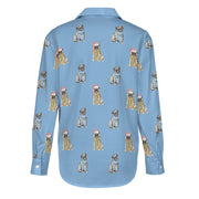 Watercolor Merriment Pugs Christmas Women's Shirt-Apparel-Apparel, Dog Mom Gifts, Pug, Shirt-17