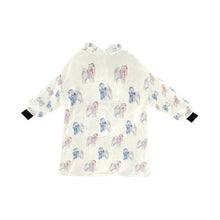 Load image into Gallery viewer, Watercolor Merriment Samoyed Christmas Blanket Hoodie-Blanket-Apparel, Blanket Hoodie, Blankets, Dog Mom Gifts, Samoyed-Ivory White-ONE SIZE-13