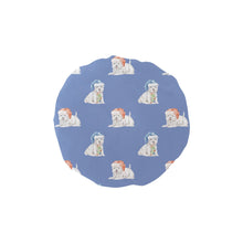 Load image into Gallery viewer, Watercolor Merriment Westies Christmas Elastic Reusable Shower Caps-Accessories-Accessories, Christmas, Dog Mom Gifts, West Highland Terrier-CornflowerBlue-ONE SIZE-9