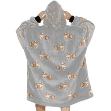 Load image into Gallery viewer, Watercolor Orange White Cocker Spaniels Blanket Hoodie-Blanket-Apparel, Blanket Hoodie, Blankets, Cocker Spaniel, Dog Mom Gifts-36