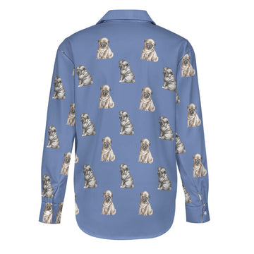 Watercolor Precious Pug Puppies Women's Shirt - 9 Colors-Apparel-Apparel, Dog Mom Gifts, Pug, Shirt-27