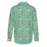 Watercolor Precious Pug Puppies Women's Shirt - 9 Colors-Apparel-Apparel, Dog Mom Gifts, Pug, Shirt-29