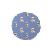 Load image into Gallery viewer, Watercolor Pug Puppies Christmas Elastic Reusable Shower Caps-Accessories-Accessories, Christmas, Dog Mom Gifts, Pug-CornflowerBlue-ONE SIZE-9