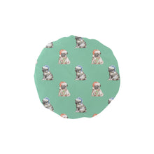 Load image into Gallery viewer, Watercolor Pug Puppies Christmas Elastic Reusable Shower Caps-Accessories-Accessories, Christmas, Dog Mom Gifts, Pug-MediumAquaMarine-ONE SIZE-13