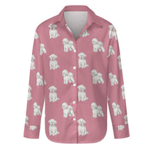 Load image into Gallery viewer, Watercolor Radiance Bichon Frise Women&#39;s Shirt - 9 Colors-Apparel-Apparel, Bichon Frise, Dog Mom Gifts, Shirt-S-Dusty Pink-23