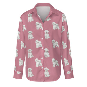 Watercolor Radiance Bichon Frise Women's Shirt - 9 Colors-Apparel-Apparel, Bichon Frise, Dog Mom Gifts, Shirt-S-Dusty Pink-23