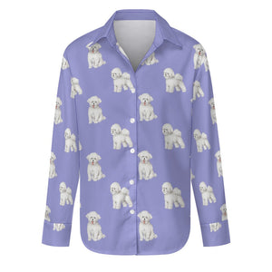 Watercolor Radiance Bichon Frise Women's Shirt - 9 Colors-Apparel-Apparel, Bichon Frise, Dog Mom Gifts, Shirt-S-Lavender Purple-11