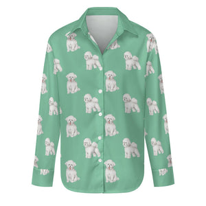 Watercolor Radiance Bichon Frise Women's Shirt - 9 Colors-Apparel-Apparel, Bichon Frise, Dog Mom Gifts, Shirt-S-Mint Green-26