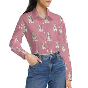 Watercolor Red and White Basset Hounds Women's Shirt - 9 Colors-Apparel-Apparel, Basset Hound, Dog Mom Gifts, Shirt-45