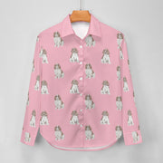 Watercolor Red and White Springer Spaniels Women's Shirt-Apparel-Apparel, Dog Mom Gifts, English Springer Spaniel, Shirt-7