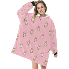 Load image into Gallery viewer, Watercolor Red Cocker Spaniels Blanket Hoodie-Blanket-Apparel, Blanket Hoodie, Blankets, Cocker Spaniel, Dog Mom Gifts-3