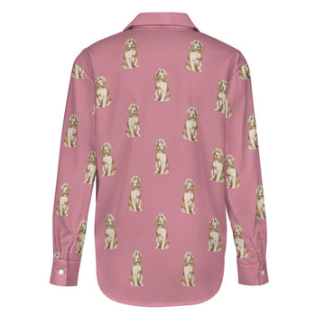 Watercolor Red Cocker Spaniels Women's Shirt-Apparel-Apparel, Cocker Spaniel, Dog Mom Gifts, Shirt-21