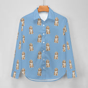 Watercolor Red Cocker Spaniels Women's Shirt-Apparel-Apparel, Cocker Spaniel, Dog Mom Gifts, Shirt-22