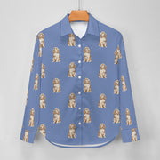 Watercolor Red Cocker Spaniels Women's Shirt-Apparel-Apparel, Cocker Spaniel, Dog Mom Gifts, Shirt-25