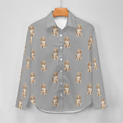 Watercolor Red Cocker Spaniels Women's Shirt-Apparel-Apparel, Cocker Spaniel, Dog Mom Gifts, Shirt-34