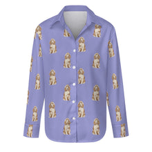 Load image into Gallery viewer, Watercolor Red Cocker Spaniels Women&#39;s Shirt-Apparel-Apparel, Cocker Spaniel, Dog Mom Gifts, Shirt-Lavender Purple-S-32