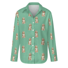 Load image into Gallery viewer, Watercolor Red Cocker Spaniels Women&#39;s Shirt-Apparel-Apparel, Cocker Spaniel, Dog Mom Gifts, Shirt-Mint Green-S-29