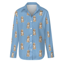 Load image into Gallery viewer, Watercolor Red Cocker Spaniels Women&#39;s Shirt-Apparel-Apparel, Cocker Spaniel, Dog Mom Gifts, Shirt-Sky Blue-S-23