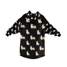 Load image into Gallery viewer, Watercolor Red Corgis Blanket Hoodie-Blanket-Apparel, Blanket Hoodie, Blankets, Corgi, Dog Mom Gifts-27