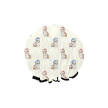 Load image into Gallery viewer, Watercolor Red Corgis Christmas Reusable Shower Caps-Accessories-Accessories, Christmas, Corgi, Dog Mom Gifts-9