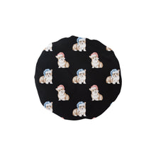 Load image into Gallery viewer, Watercolor Red Corgis Christmas Reusable Shower Caps-Accessories-Accessories, Christmas, Corgi, Dog Mom Gifts-Midnight Black-ONE SIZE-6