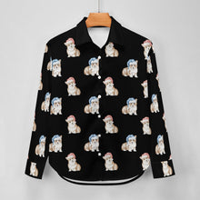 Load image into Gallery viewer, Watercolor Red Corgis Christmas Women's Shirt-Apparel-Apparel, Christmas, Corgi, Dachshund, Dog Mom Gifts, Shirt-10