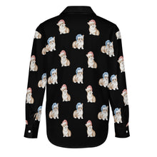 Load image into Gallery viewer, Watercolor Red Corgis Christmas Women's Shirt-Apparel-Apparel, Christmas, Corgi, Dachshund, Dog Mom Gifts, Shirt-12